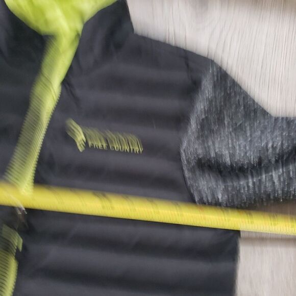 Free Country Womens M Black Green Down Filled Quilted Puffer Long Sleeve Jacket - Picture 11 of 13